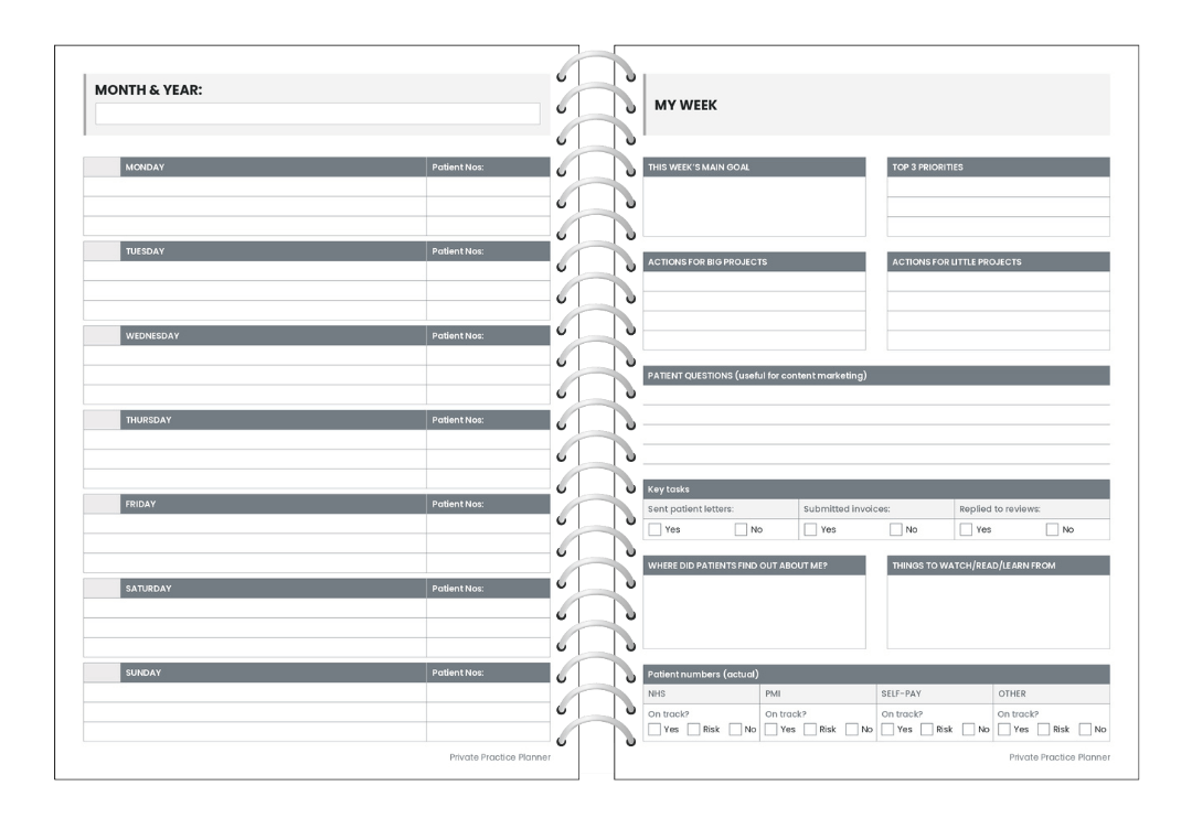Weekly overview Weekly overview