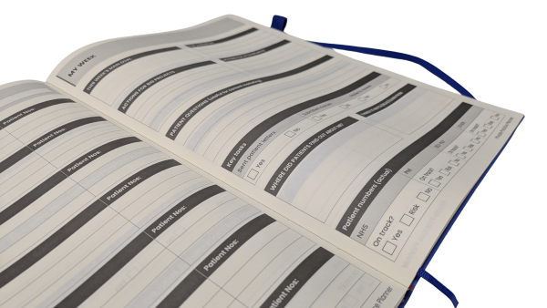 Open planner showing an excerpt of a weekly layout